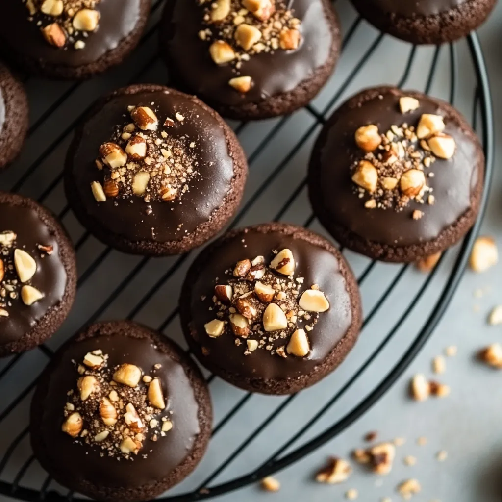 Une assiette de cookies chocolat noisettes croustillants.