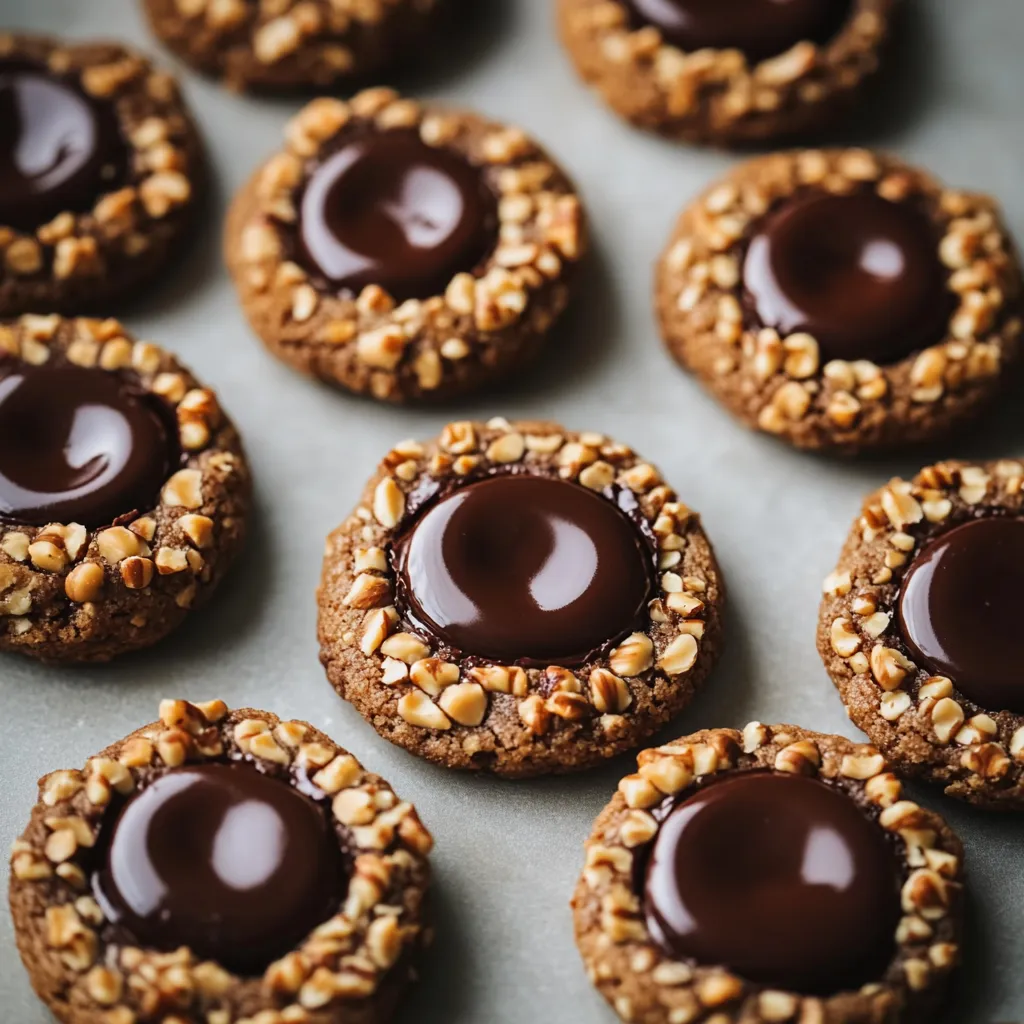 Cookies aux pépites de chocolat arrosés de chocolat fondu.