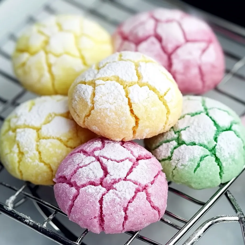 Une plaque de cookies colorés.