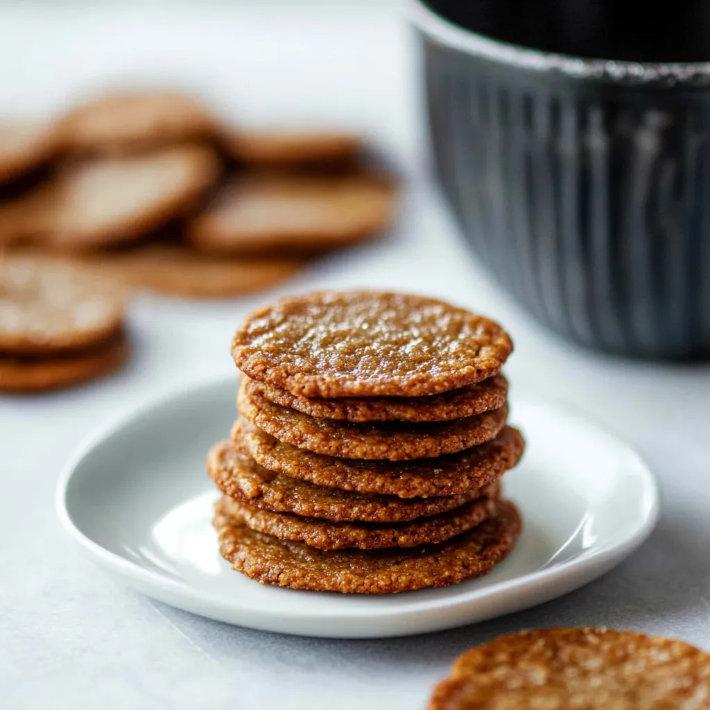 Une pile de biscuits sur une assiette.