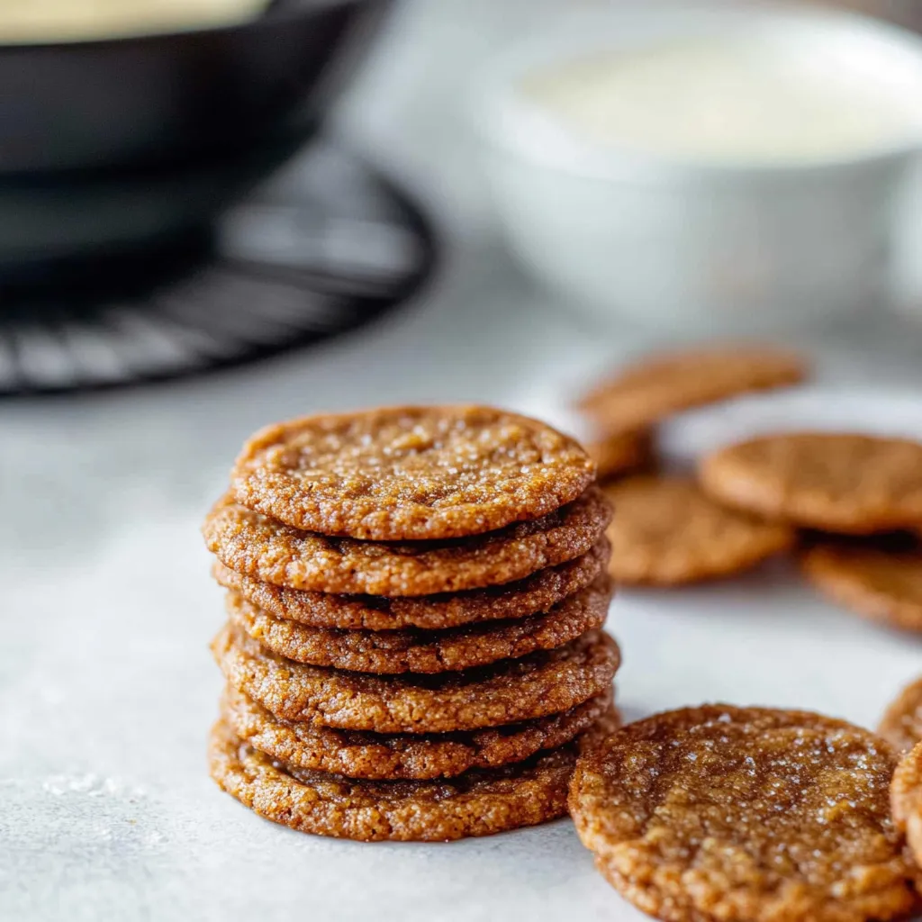 Une pile de biscuits sur une table.