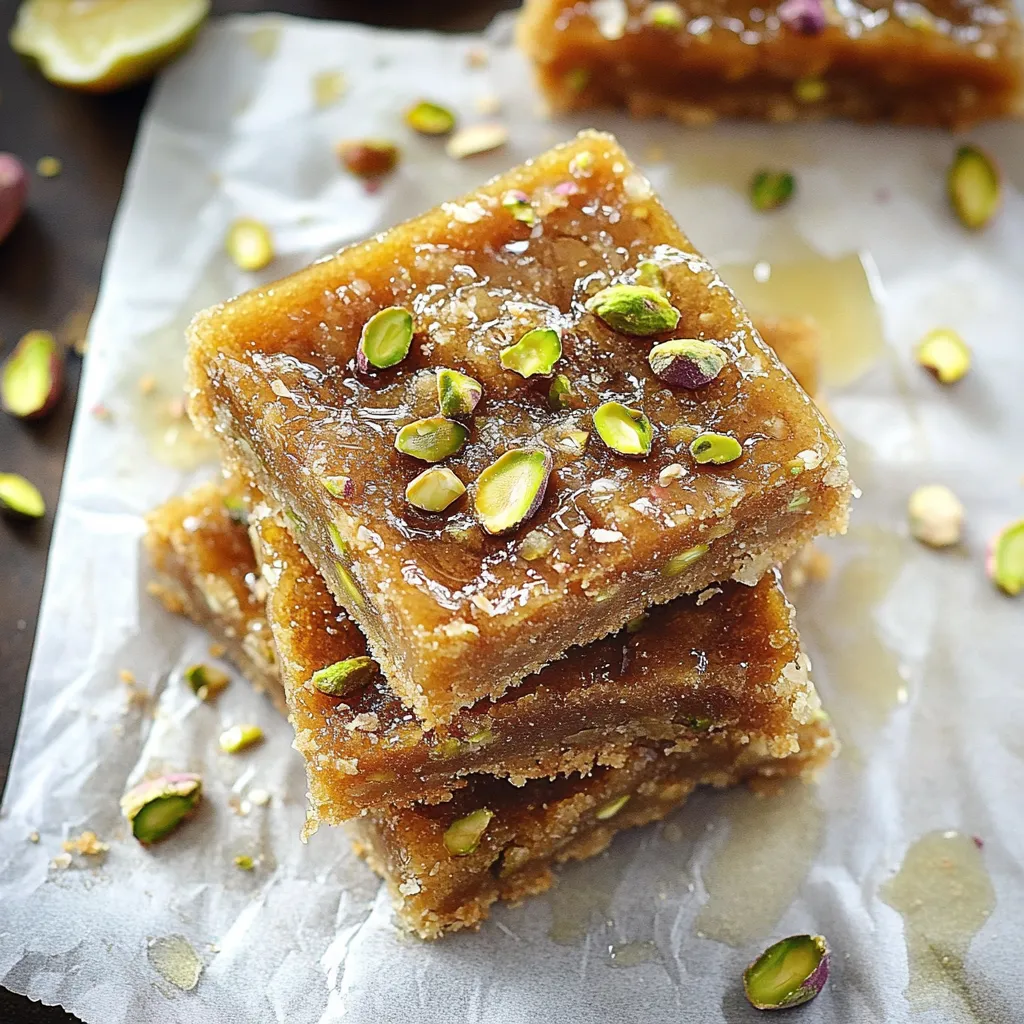 Pile de brownies recouverts d’amandes.