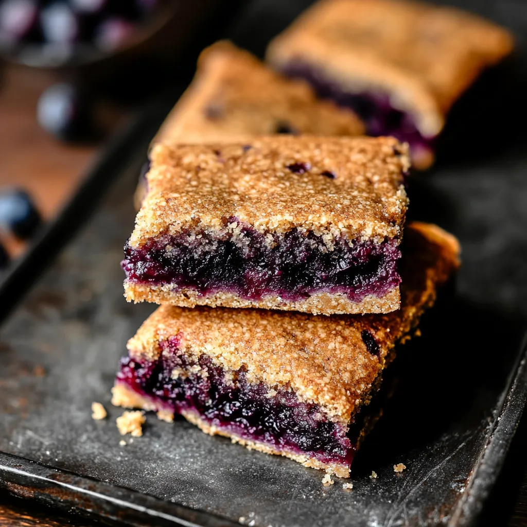 Une assiette de gâteau aux myrtilles.