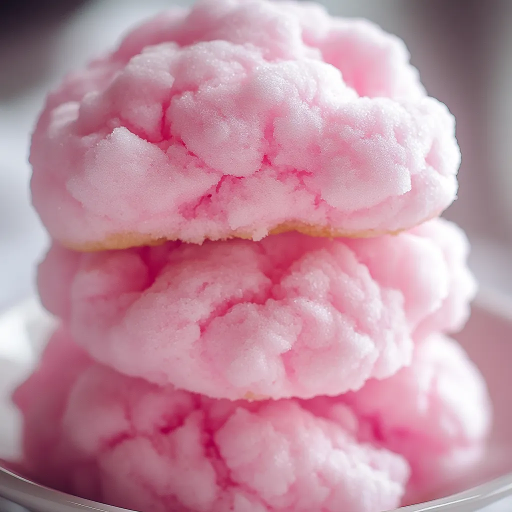 Une pile de cookies glacés roses.