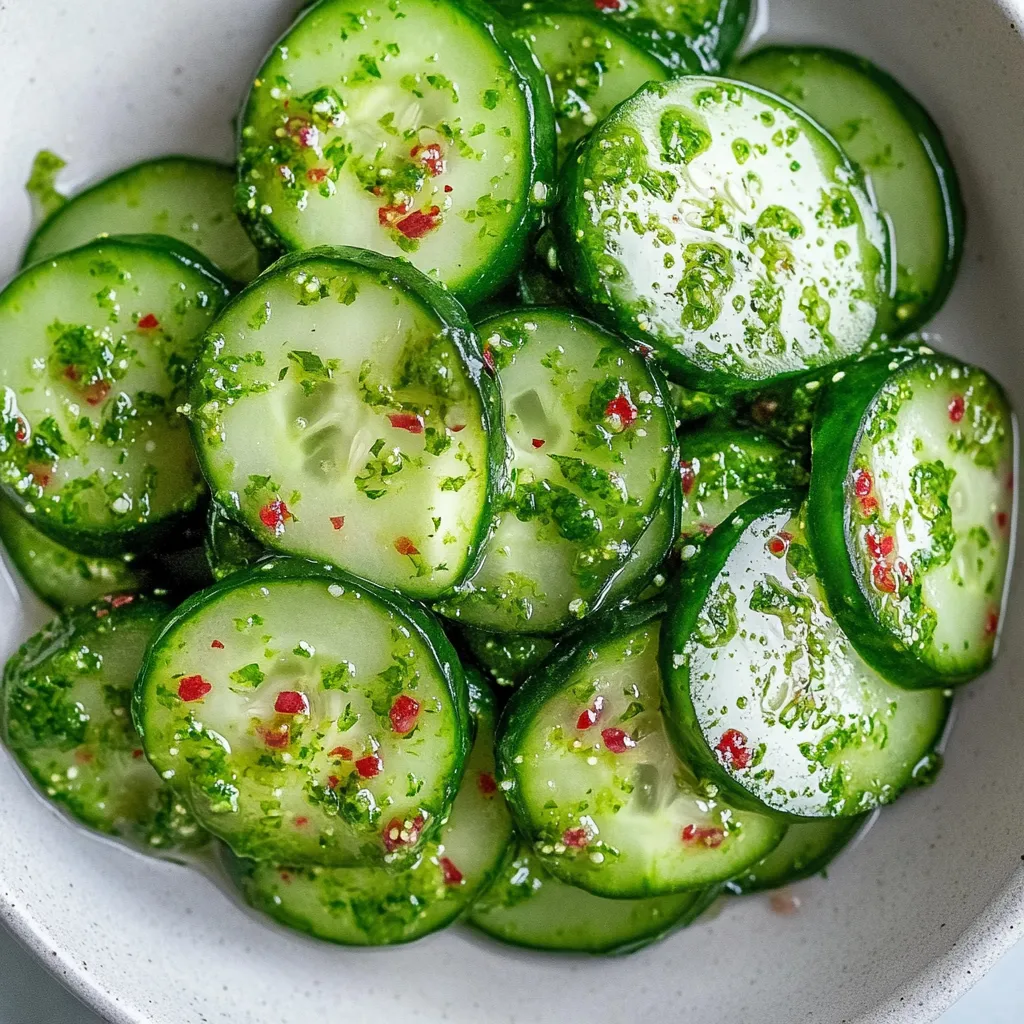 Un bol de concombres verts.