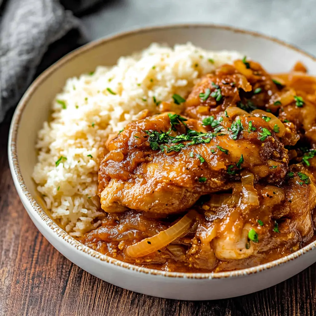 Un bol de riz et de viande.