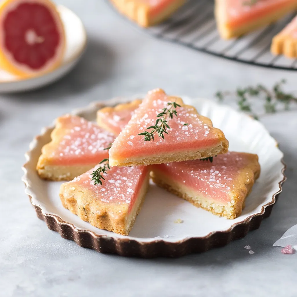 Une assiette de biscuits sablés nappés de rose.
