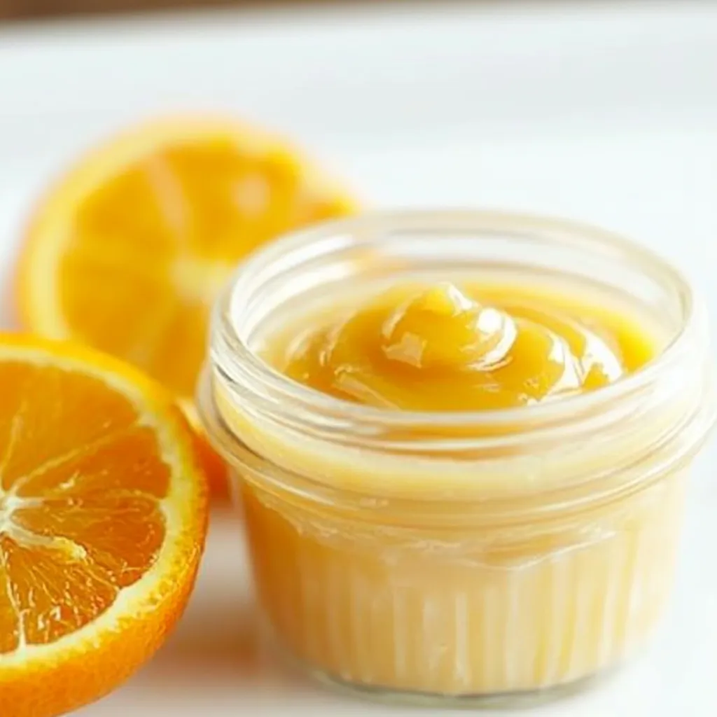 Un bocal de miel avec des oranges à côté.