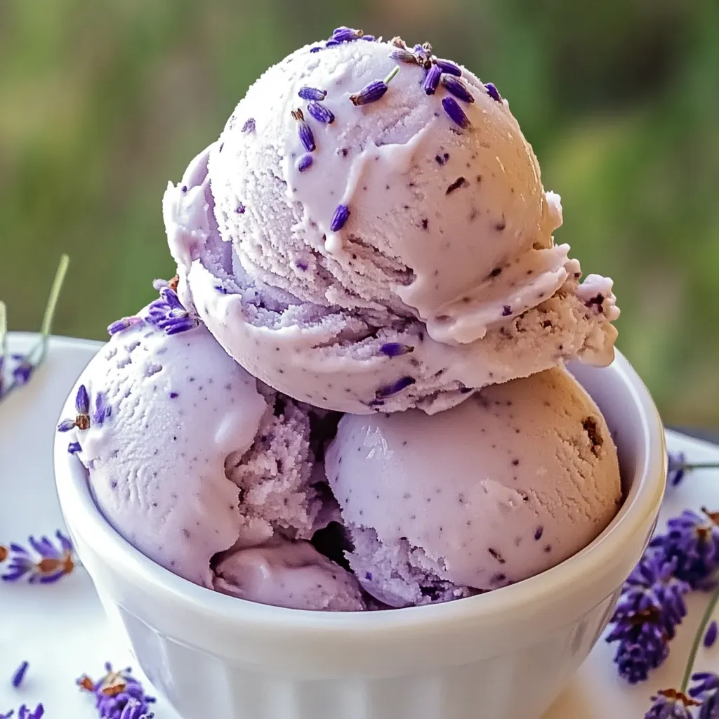 Un bol de glace violette.