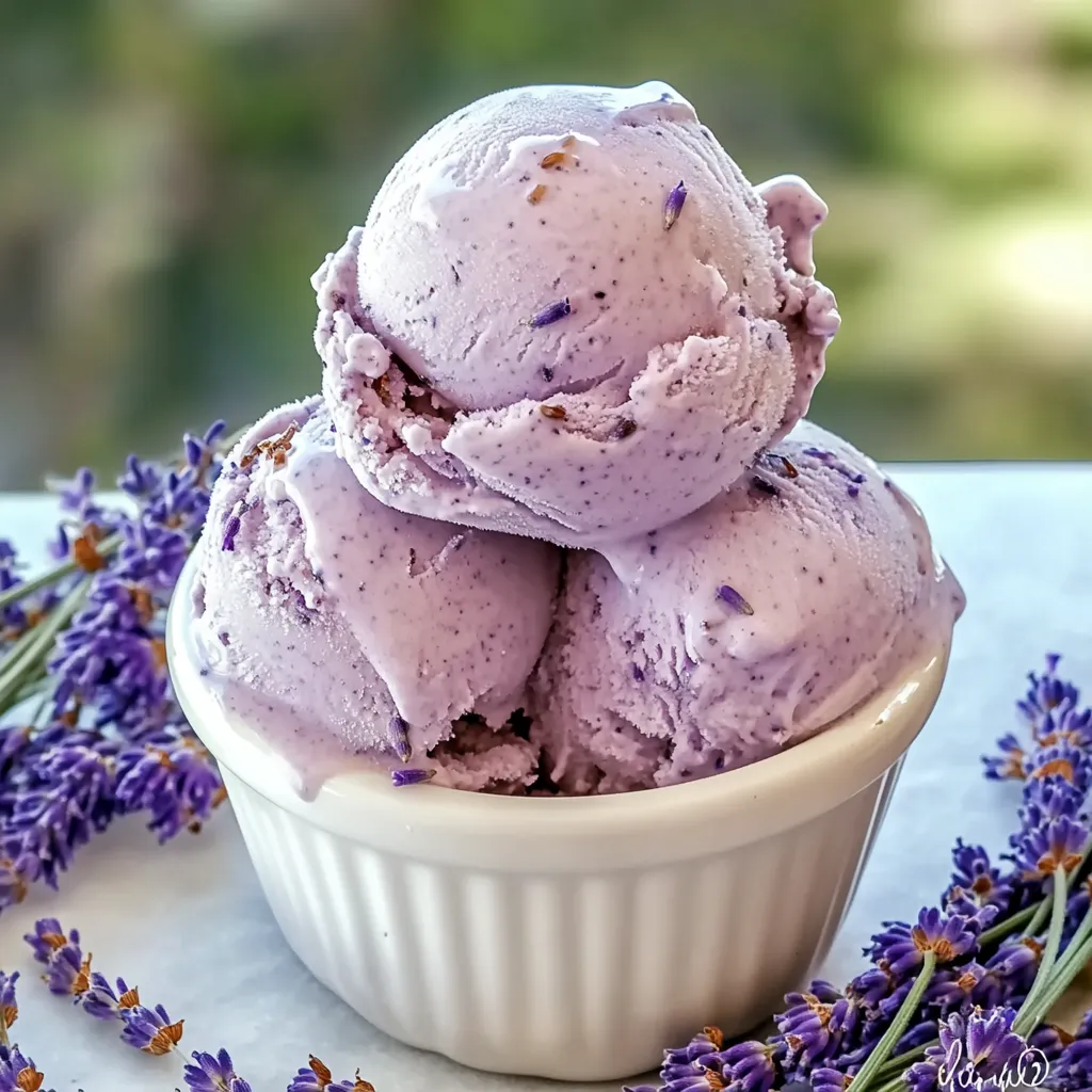 Un bol blanc rempli de glace violette.
