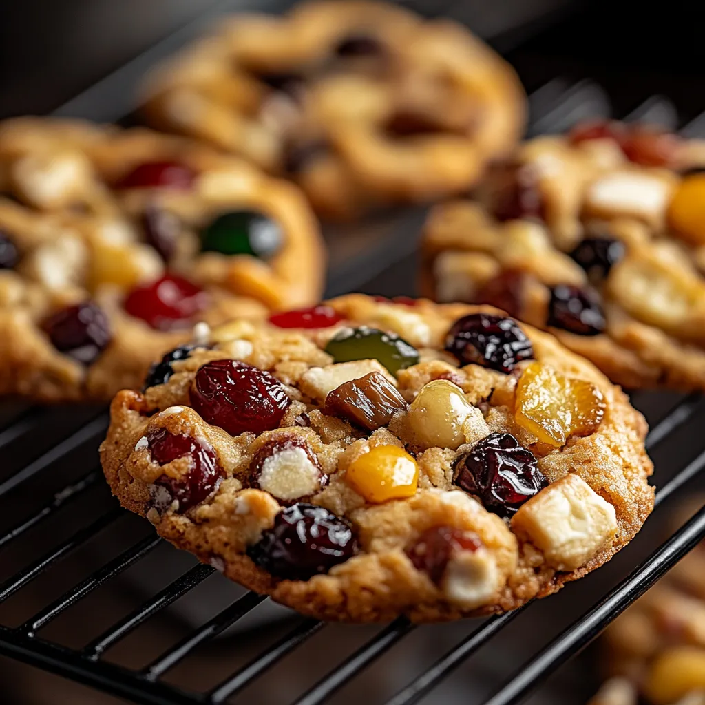 Une plaque remplie de biscuits colorés.