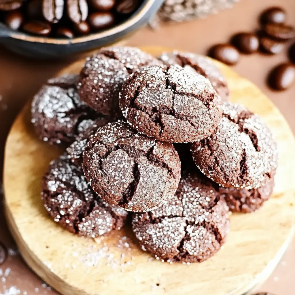 Une pile de cookies chocolatés saupoudrés de sucre glace.