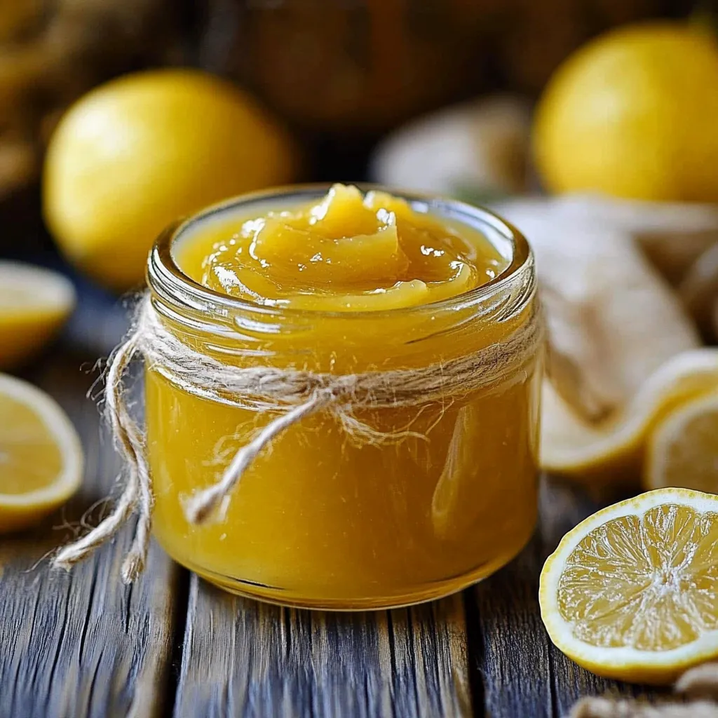 Un pot de miel surmonté d’un quartier de citron.