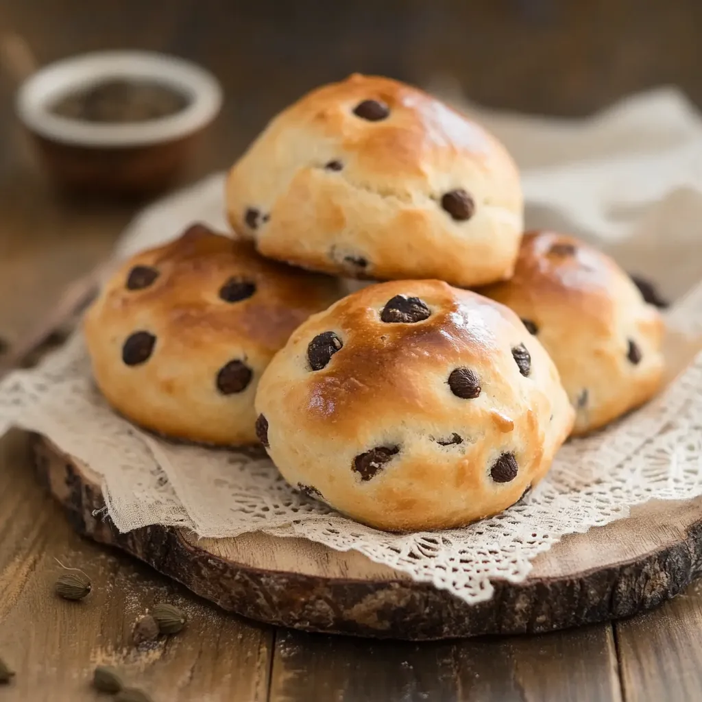 Trois muffins sur une assiette.