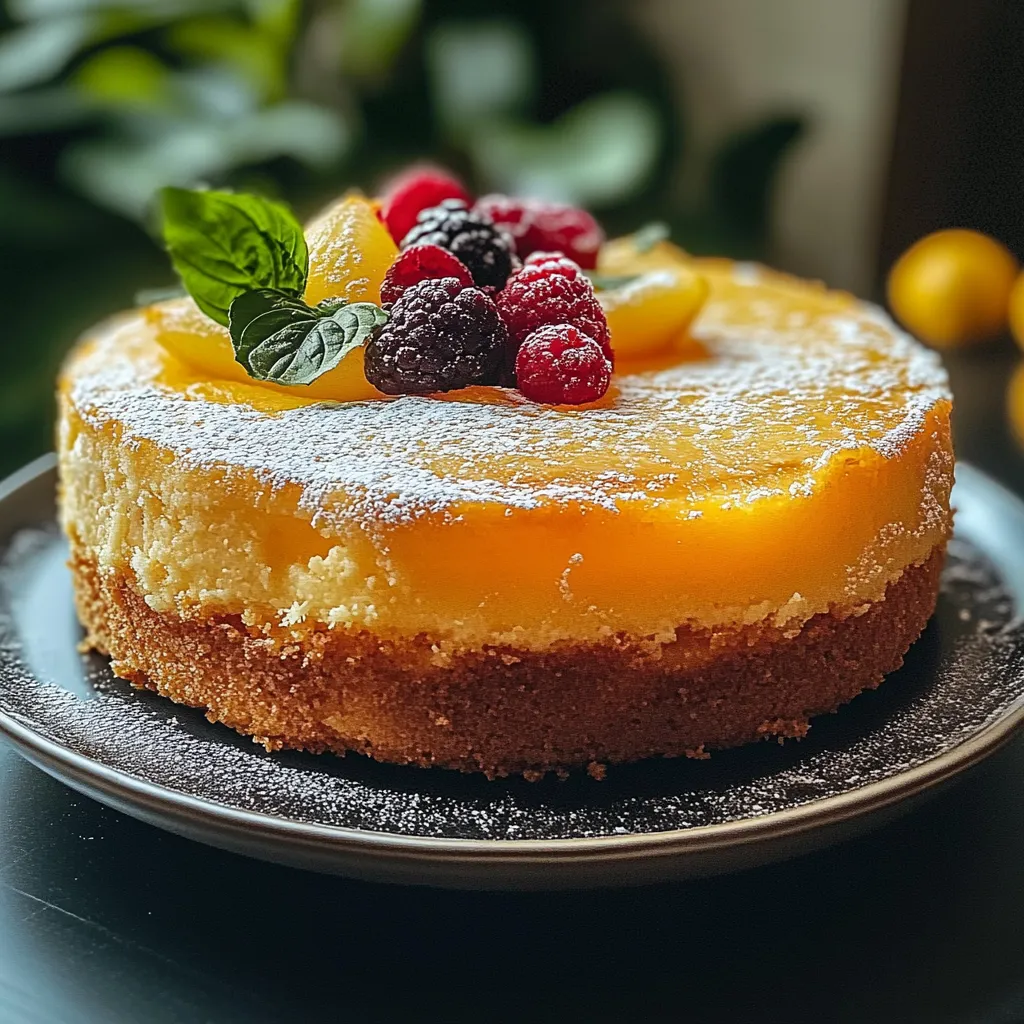 Une part de gâteau avec des fruits rouges dessus.