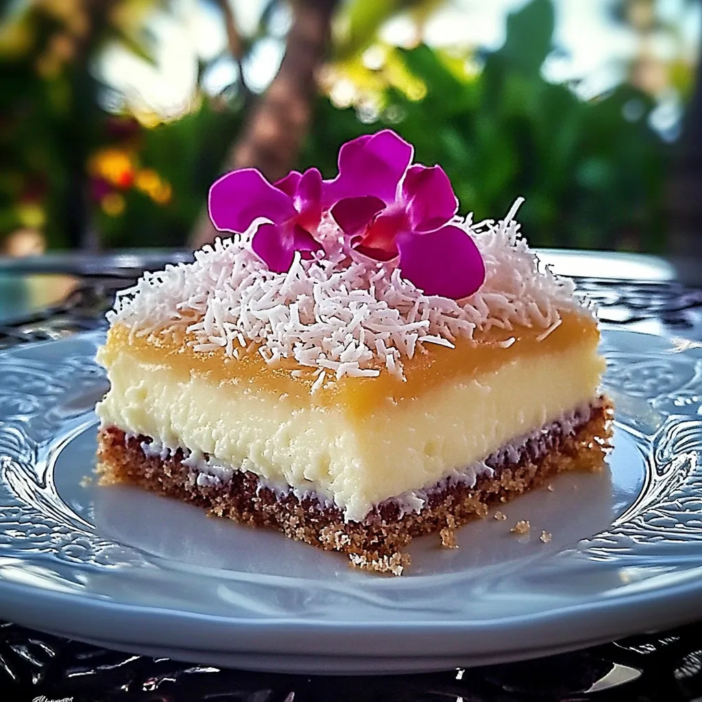Une part de gâteau saupoudrée de coco.