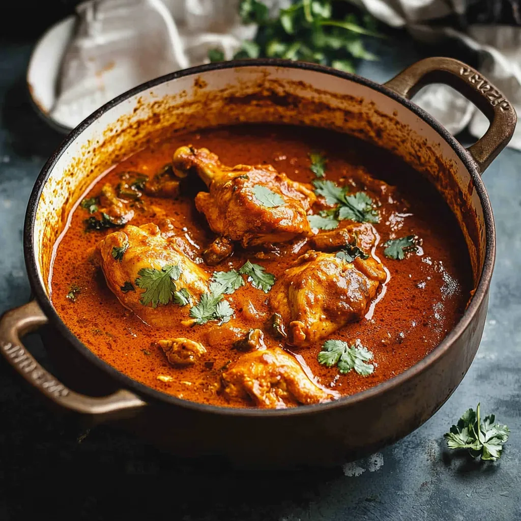Un bol de soupe de poulet avec une cuillère dedans.