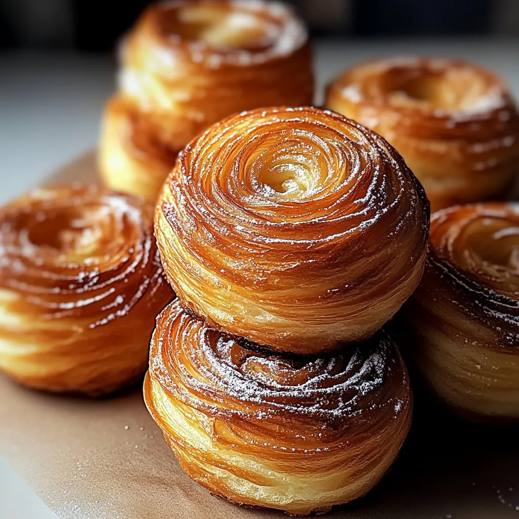 Trois viennoiseries sur une table.
