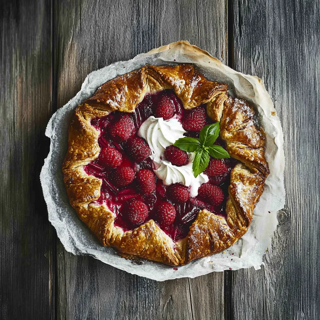 Une pâtisserie garnie de fruits rouges et chantilly.