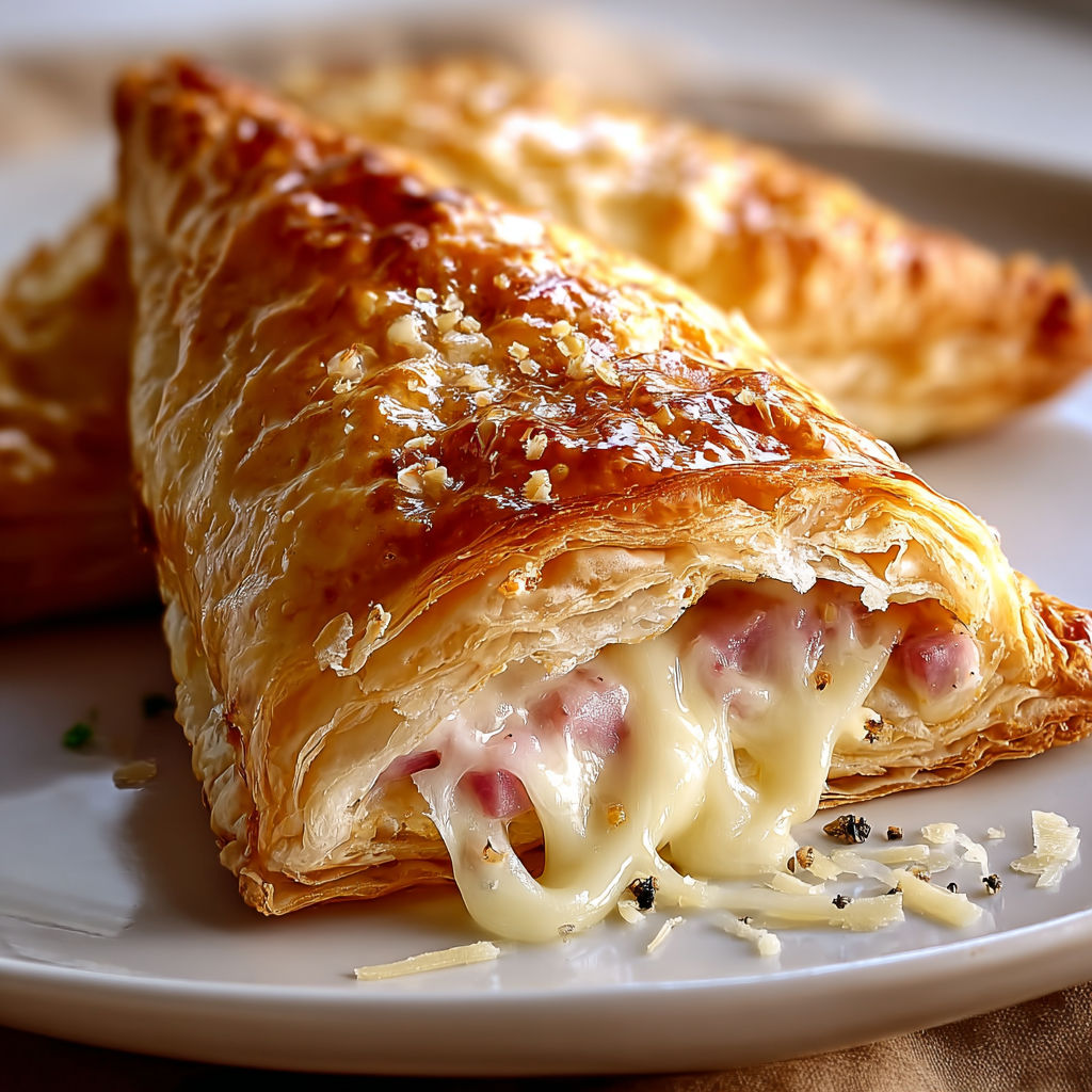 Une tarte salée au fromage, saupoudrée d’épices, sur un joli plateau.