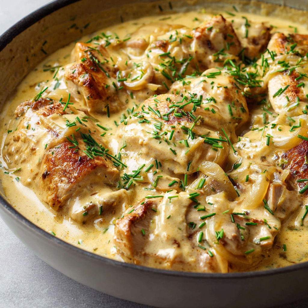 Un joli plat de poulet bien doré, entouré d’herbes et de légumes colorés.