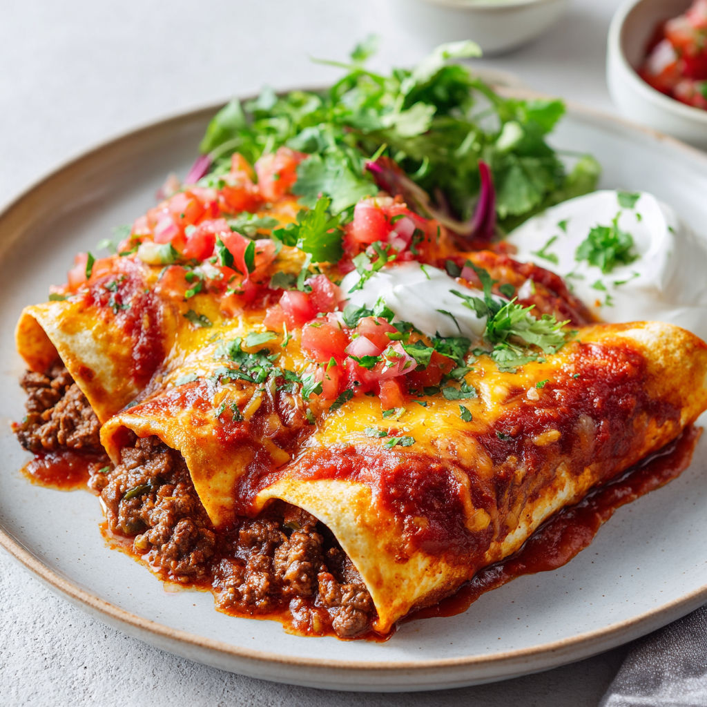 Chili con carne maison garni de légumes et de fromages fondus.