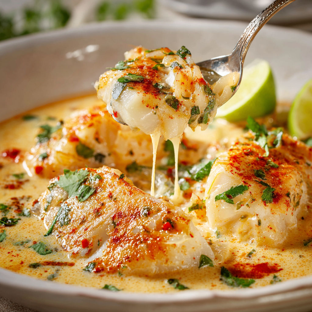 Du cabillaud bien épicé baigne dans une sauce coco crémeuse, prêt en 15 minutes.