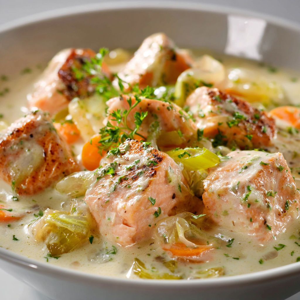 Une préparation de bouillabaisse avec différents légumes et des morceaux de poisson délicatement disposés.