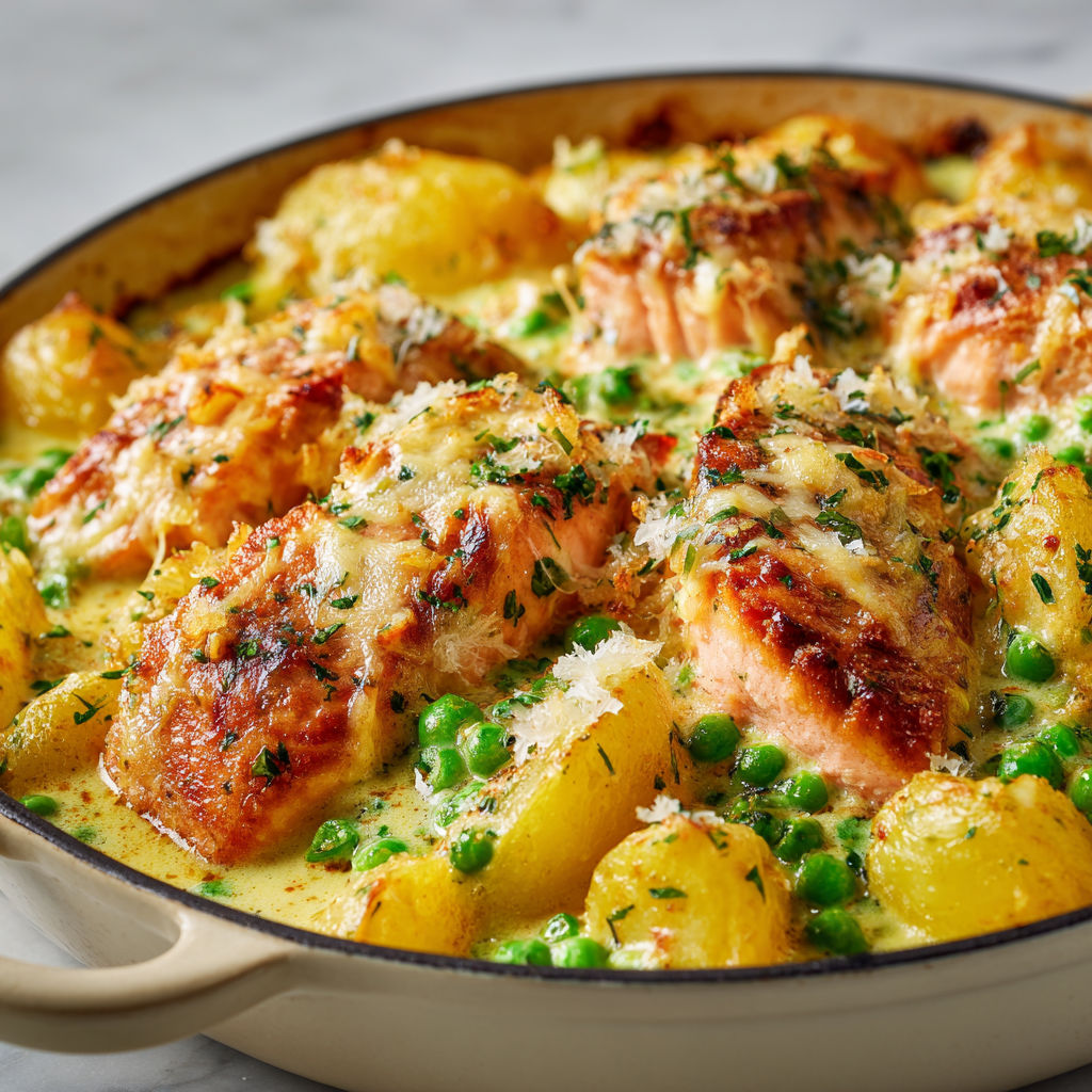 Un joli bol de saumon baigné au curry et coco, prêt à être dégusté, sur une table familiale.