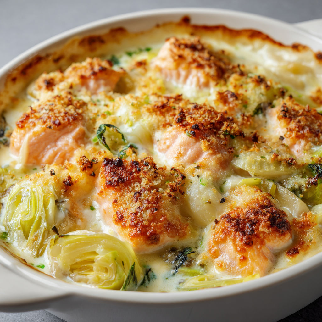 Un grand bol avec saumon, légumes fondants et touche de verdure.