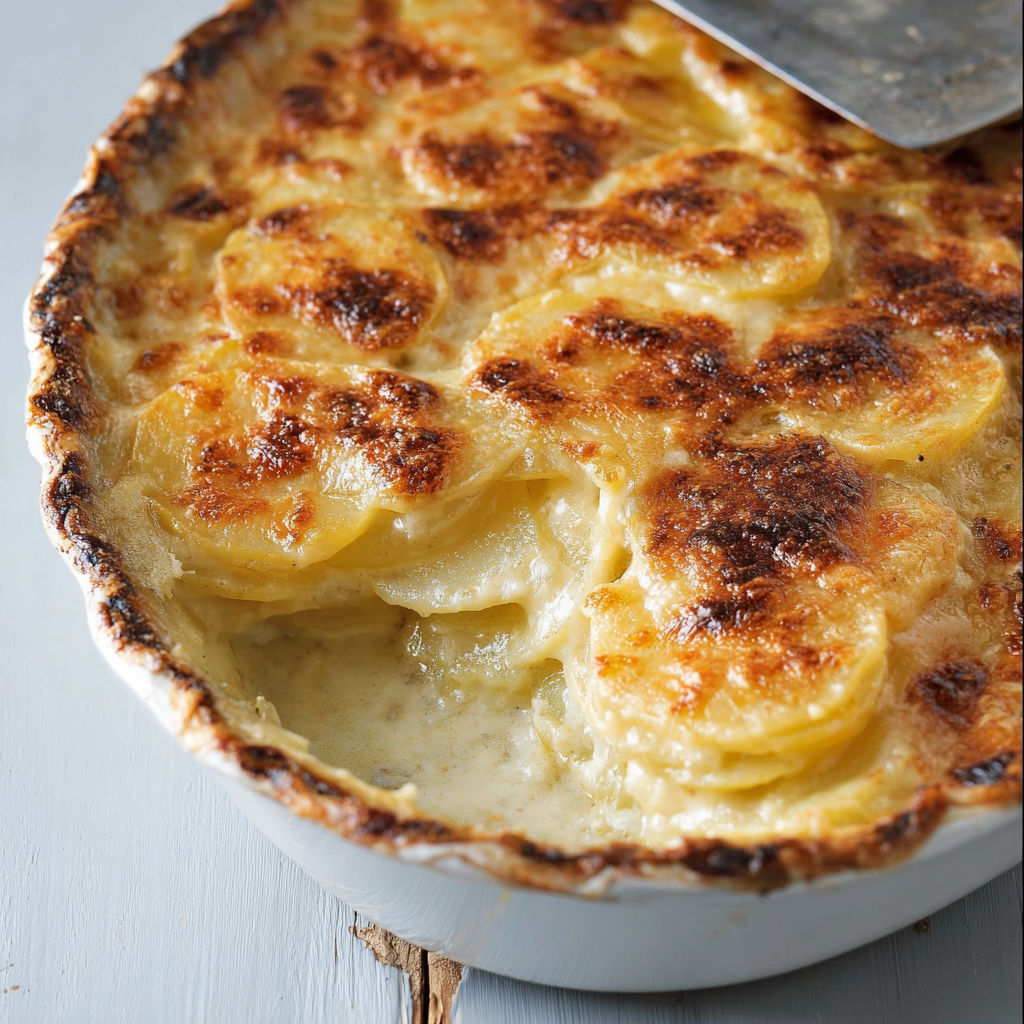 Tarte aux pommes chaude, croûte croustillante et cuillère en argent prête à servir.