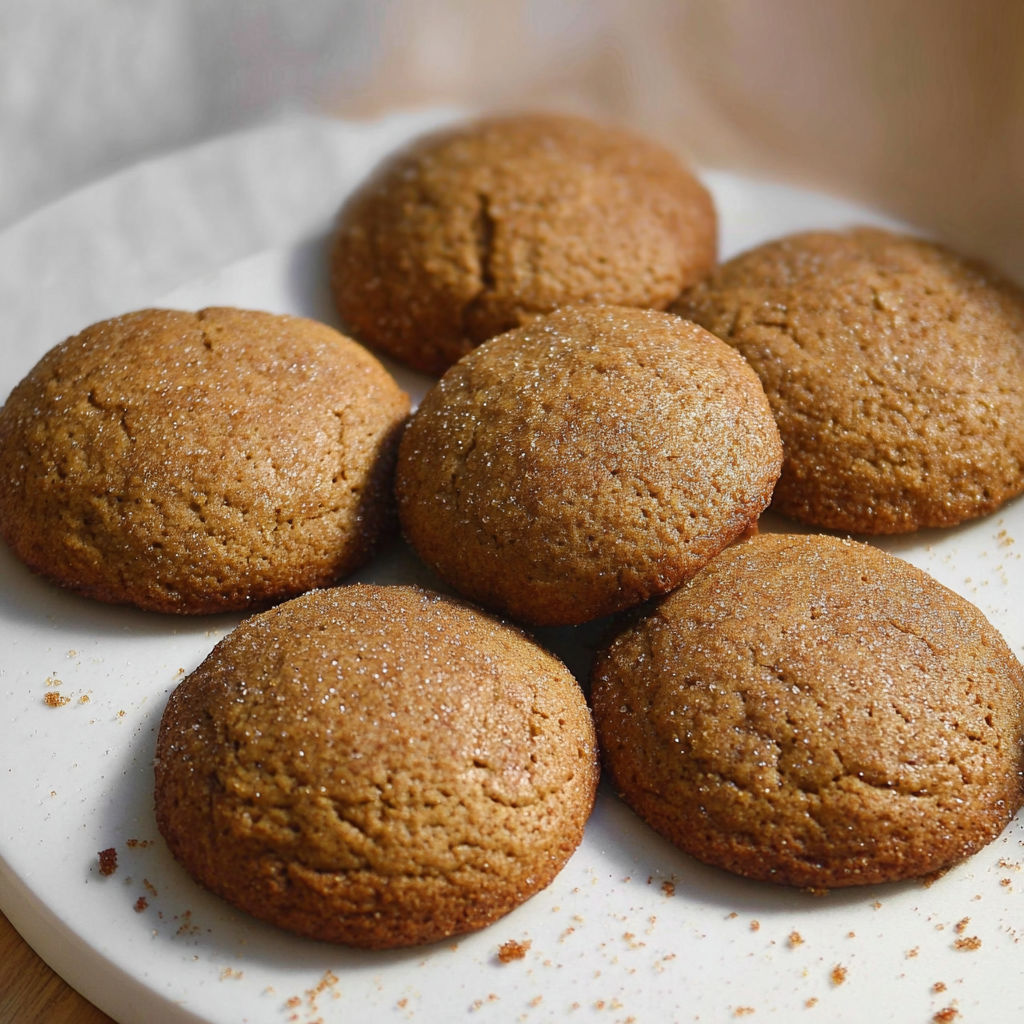 Plein de biscuits à la banane et mélasse empilés sur un plateau.