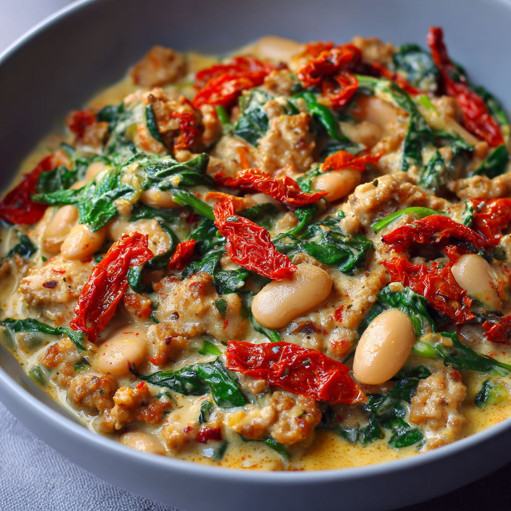 Une salade avec des légumes colorés et de la viande, servie dans un bol transparent.