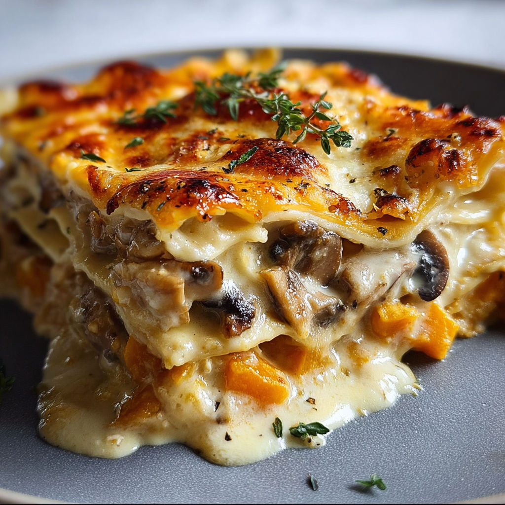 Tarte citron et champignons sur plateau, présentation conviviale.