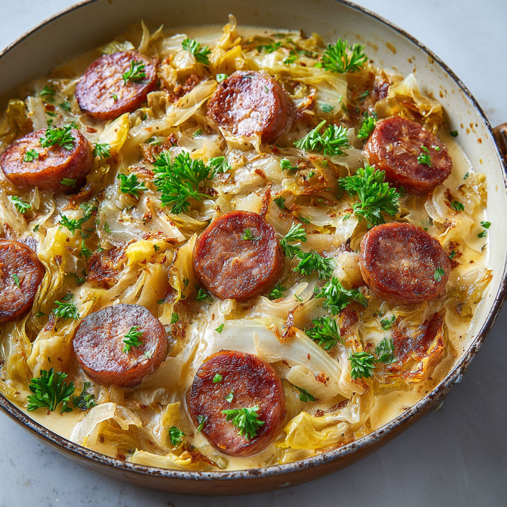 Un bol rempli d’endives fondantes avec des saucisses bien fumées, le tout bien crémeux.