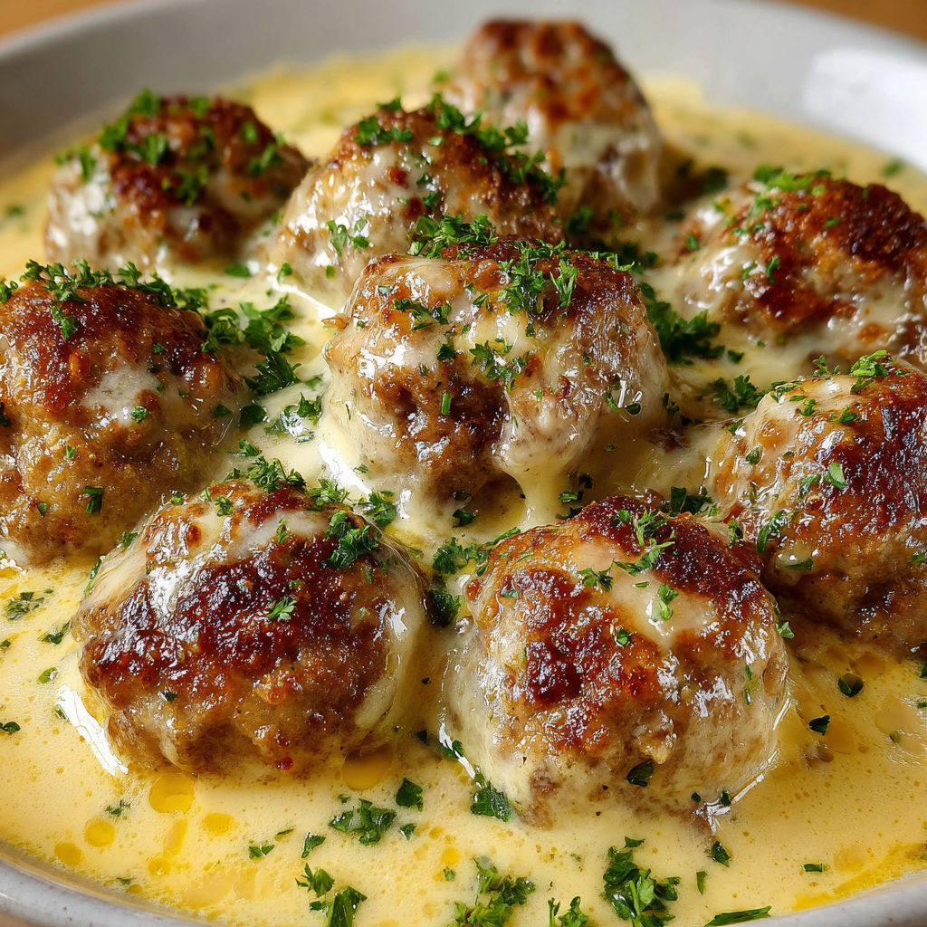 Des boulettes de viande moelleuses dans une belle sauce au lait.
