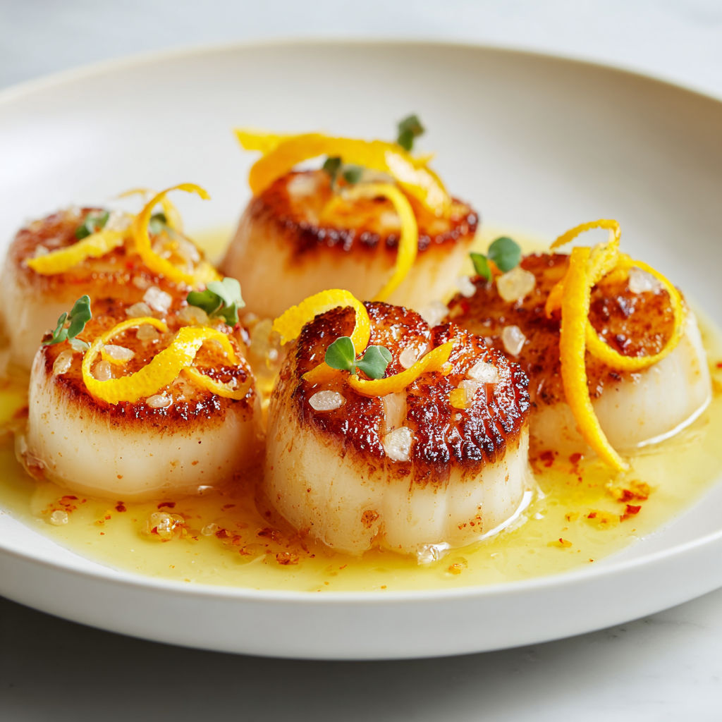 Une assiette de moules et d’oranges nappée d’une sauce délicate.