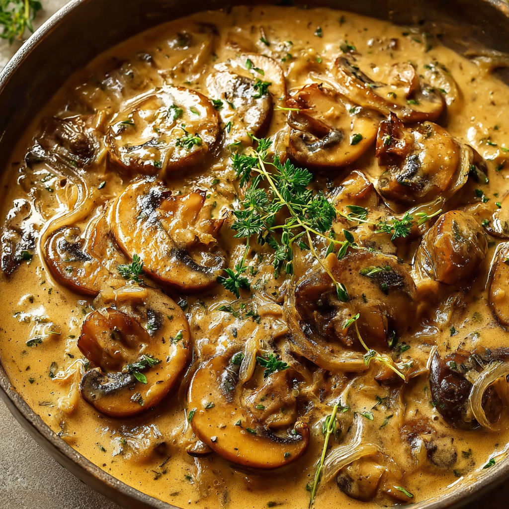 On sert dans un bol en bronze une sauce chasseur forêt-noire chaude et gourmande.