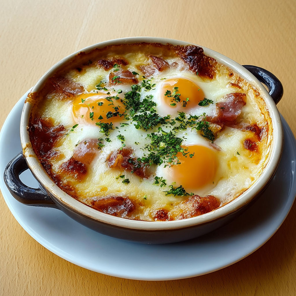 Œufs cocotte de campagne bien crémeux