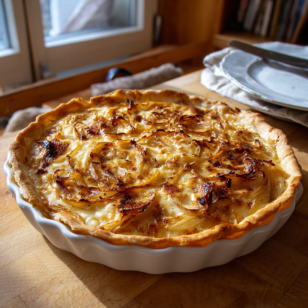 Fondant d’Oignons au Reblochon : La Tarte Incontournable.