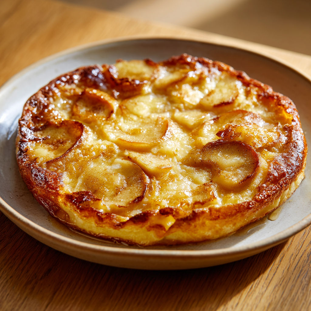 Gâteau d’Automne à la Poêle avec Pommes caramélisées.
