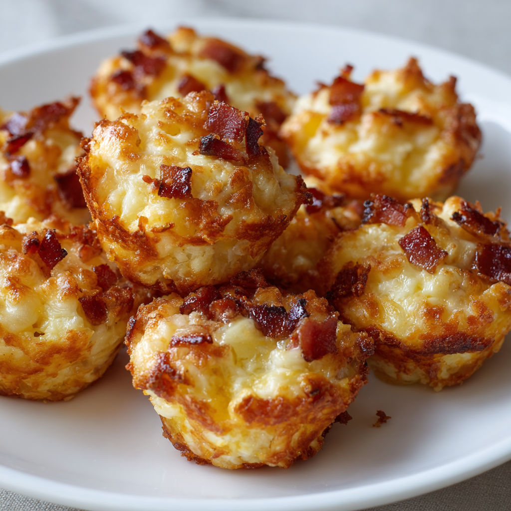 Bouchées Dorées au Comté et Lardons Fondants.