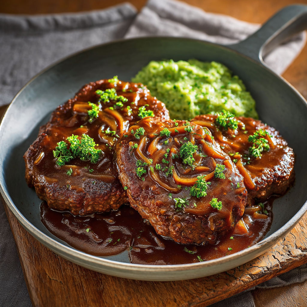 Steak Haché Gourmand au Marsala et Purée Légumes.
