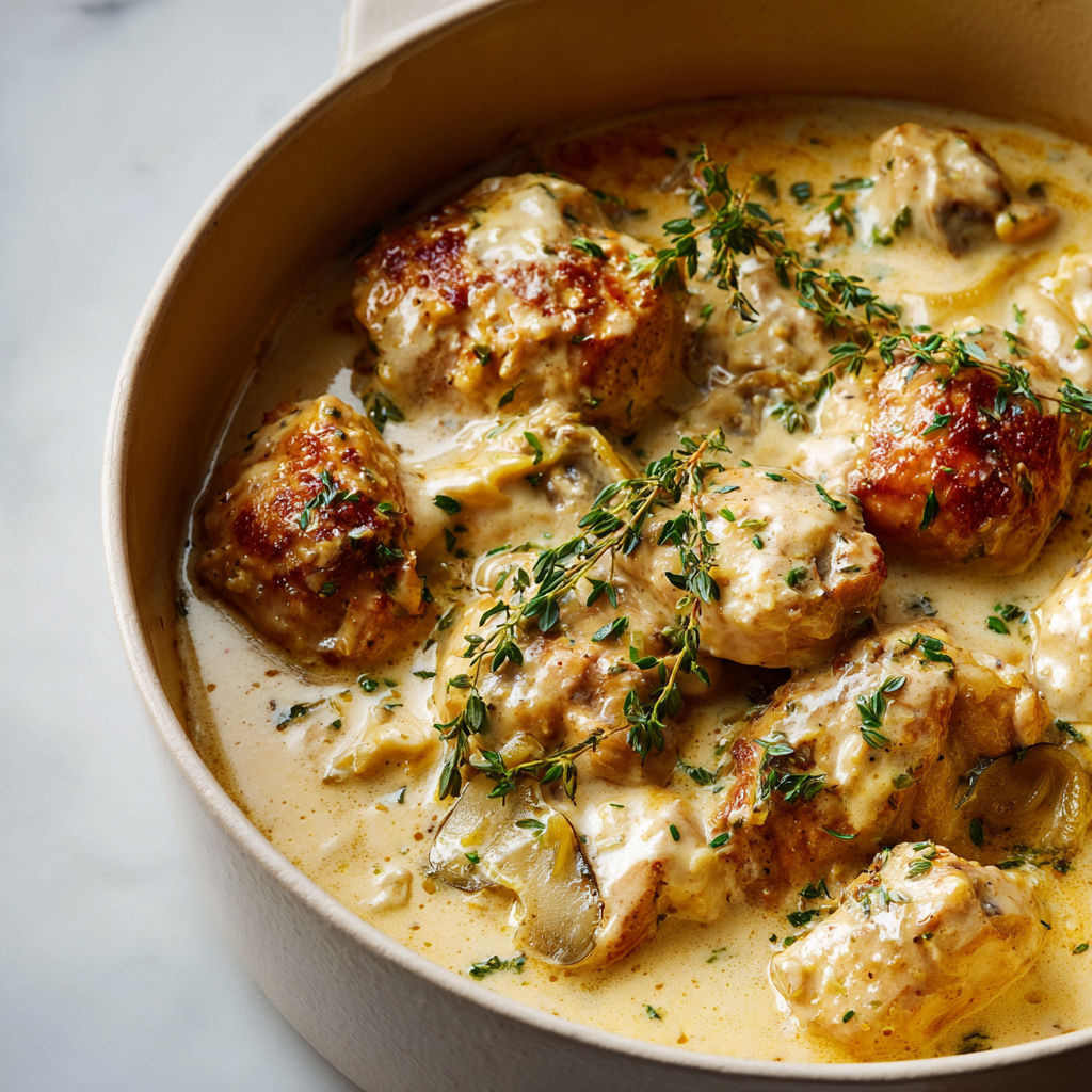 Ancien Poulet Crémeux façon Mémé Cocard.