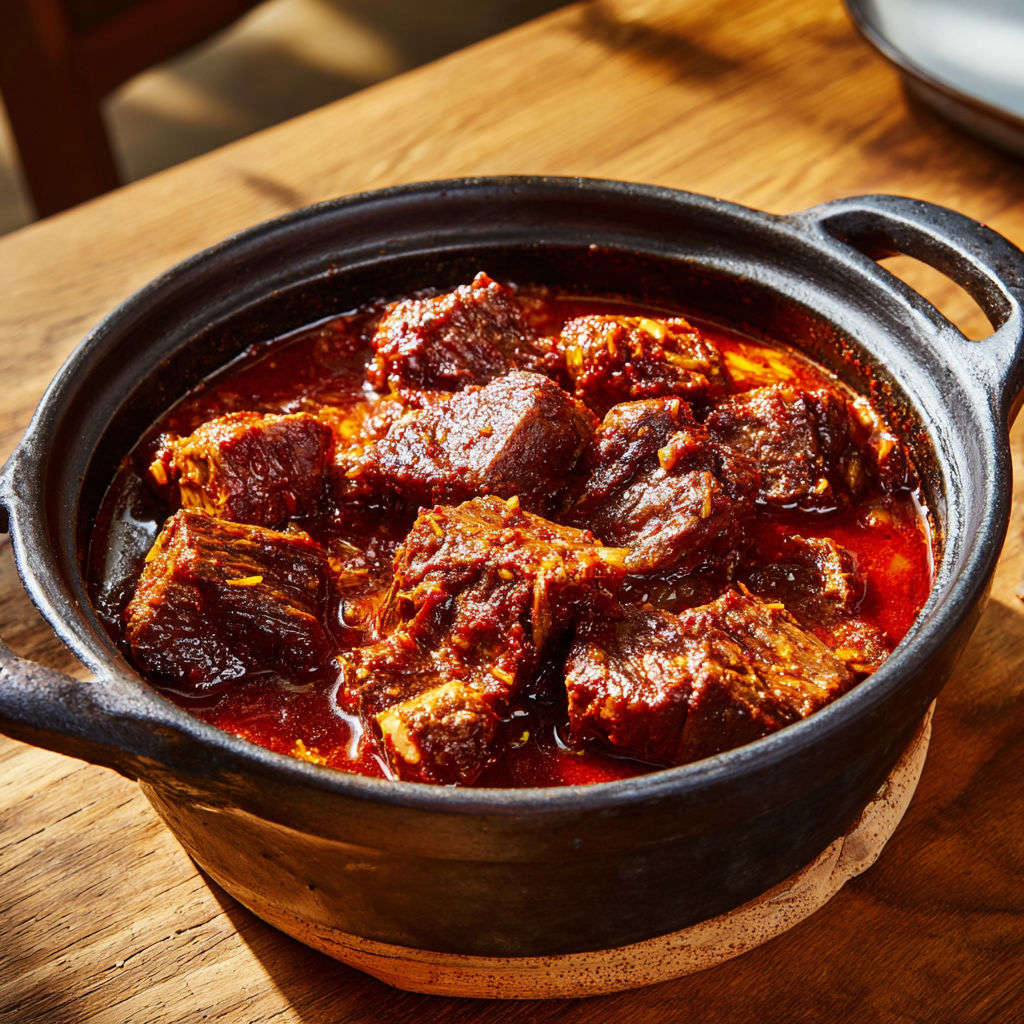 Effiloché de bœuf coréen sauce épicée extra fondante.