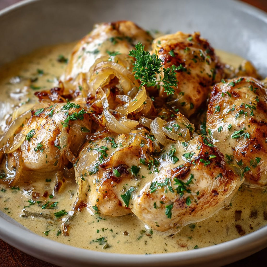 Filets dorés nappés d’une sauce bière-crème ultra onctueuse.