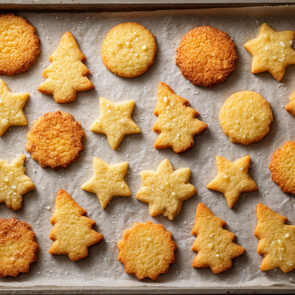 Petits biscuits de Noël ultra fondants avec une belle dorure.