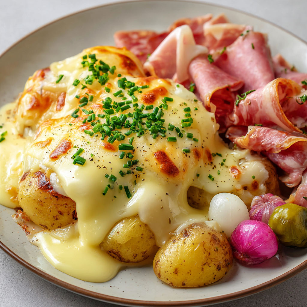 Raclette Généreuse, Pommes De Terre et Plein de Bons Accompagnements.