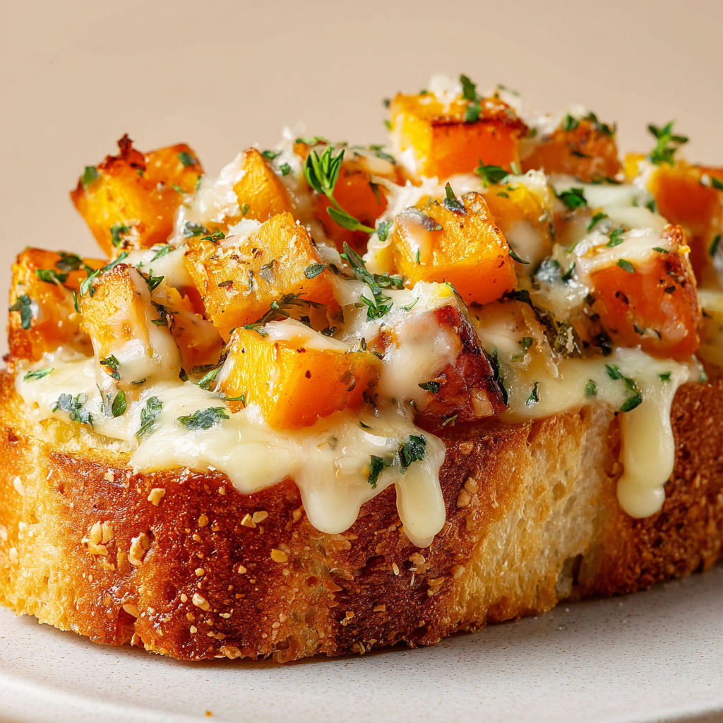 Fête de Noël : Pain à l’Ail Bien Garni, Butternut Rôtie et Comté Gratiné