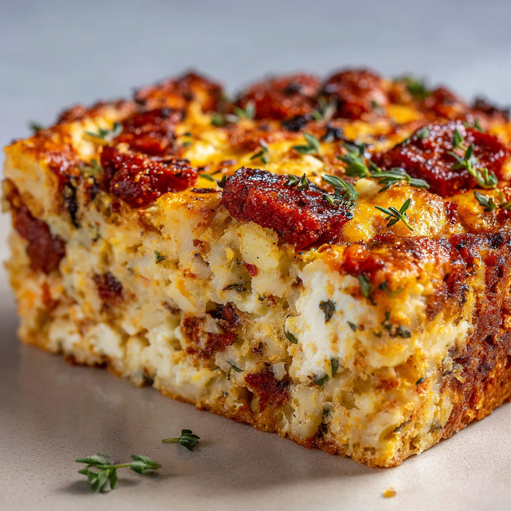 Carré salé chou-fleur, chorizo et fromage bien fondant.